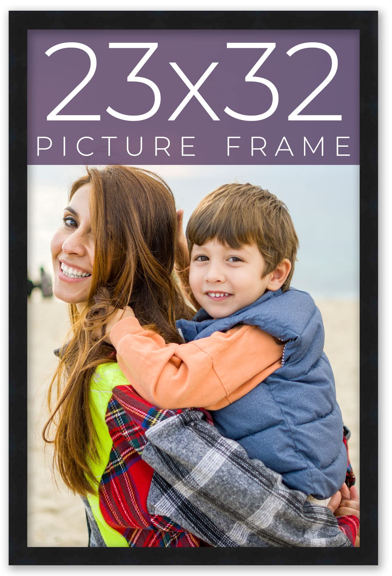 Amazon.com - 23x32 Frame Black Real Wood Picture Frame Width 0.75